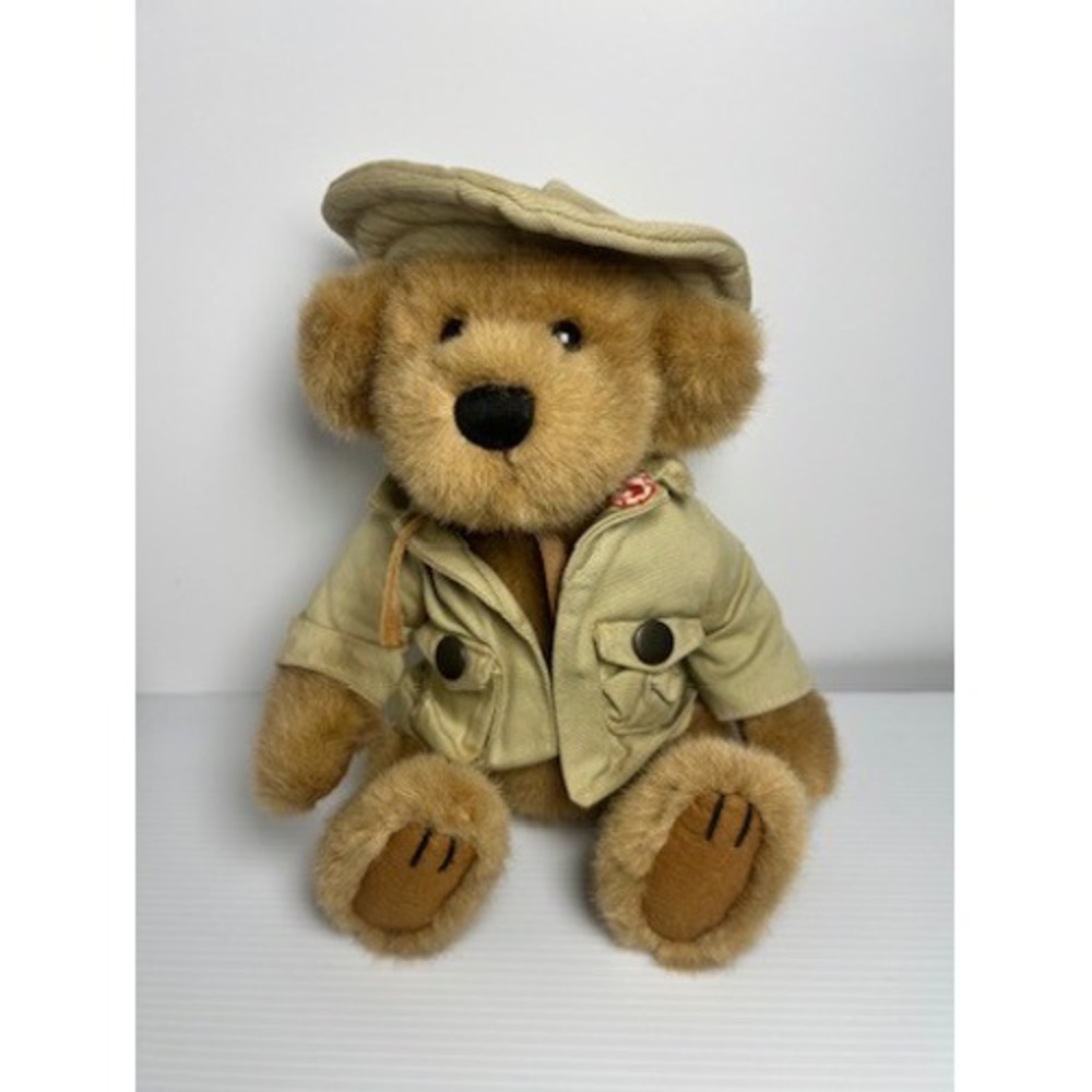Jungle Joe Safari Friends Plush Teddy Bear Khaki Jacket Hat 11 inch